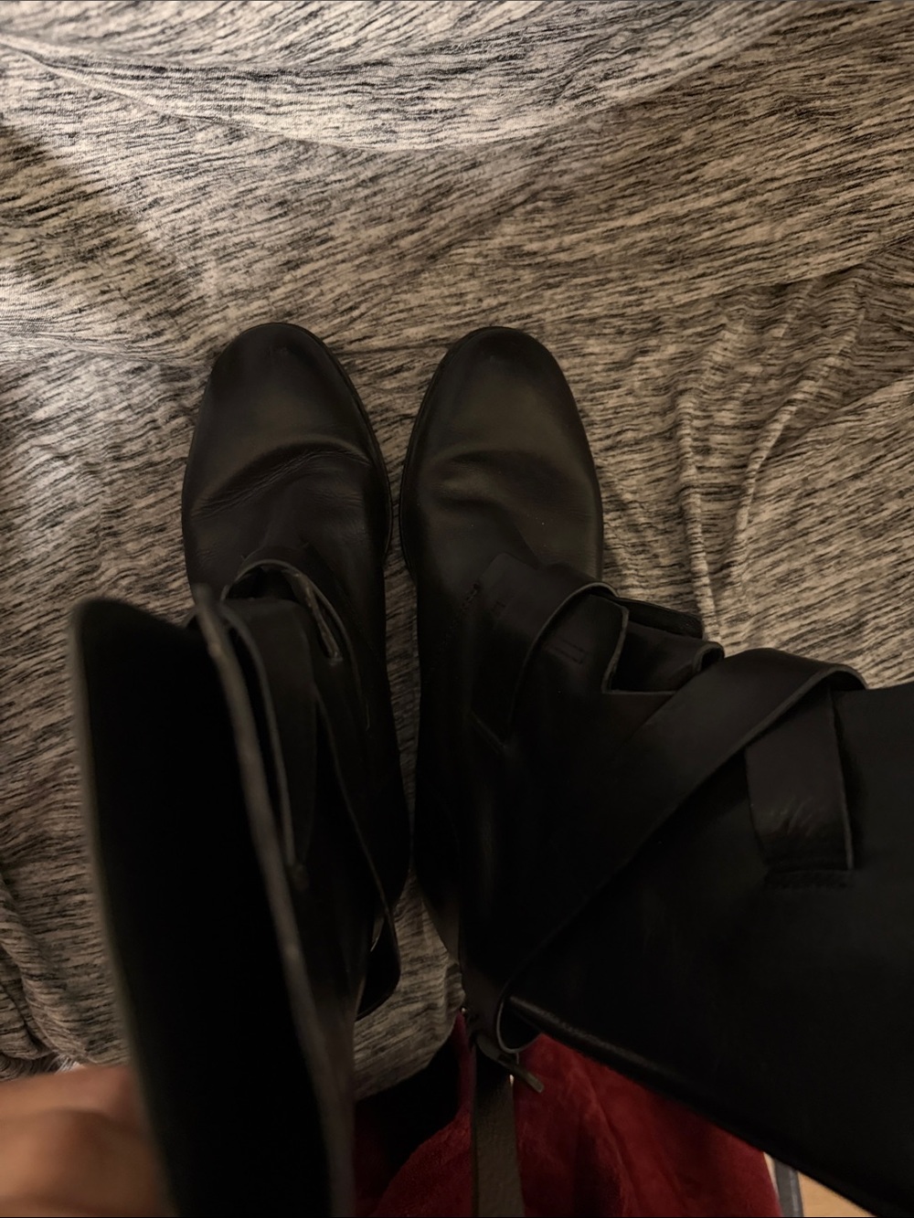 Alexander Wang Black Leather Mid-Calf Strap Boots - Picture 9 of 11